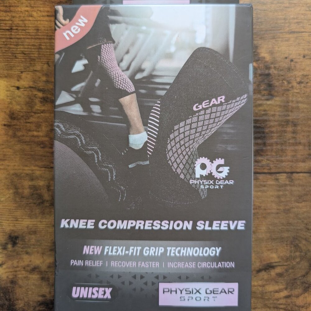 NWT Physix Gear Knee Compression Sleeve for Men & Women  Size Large